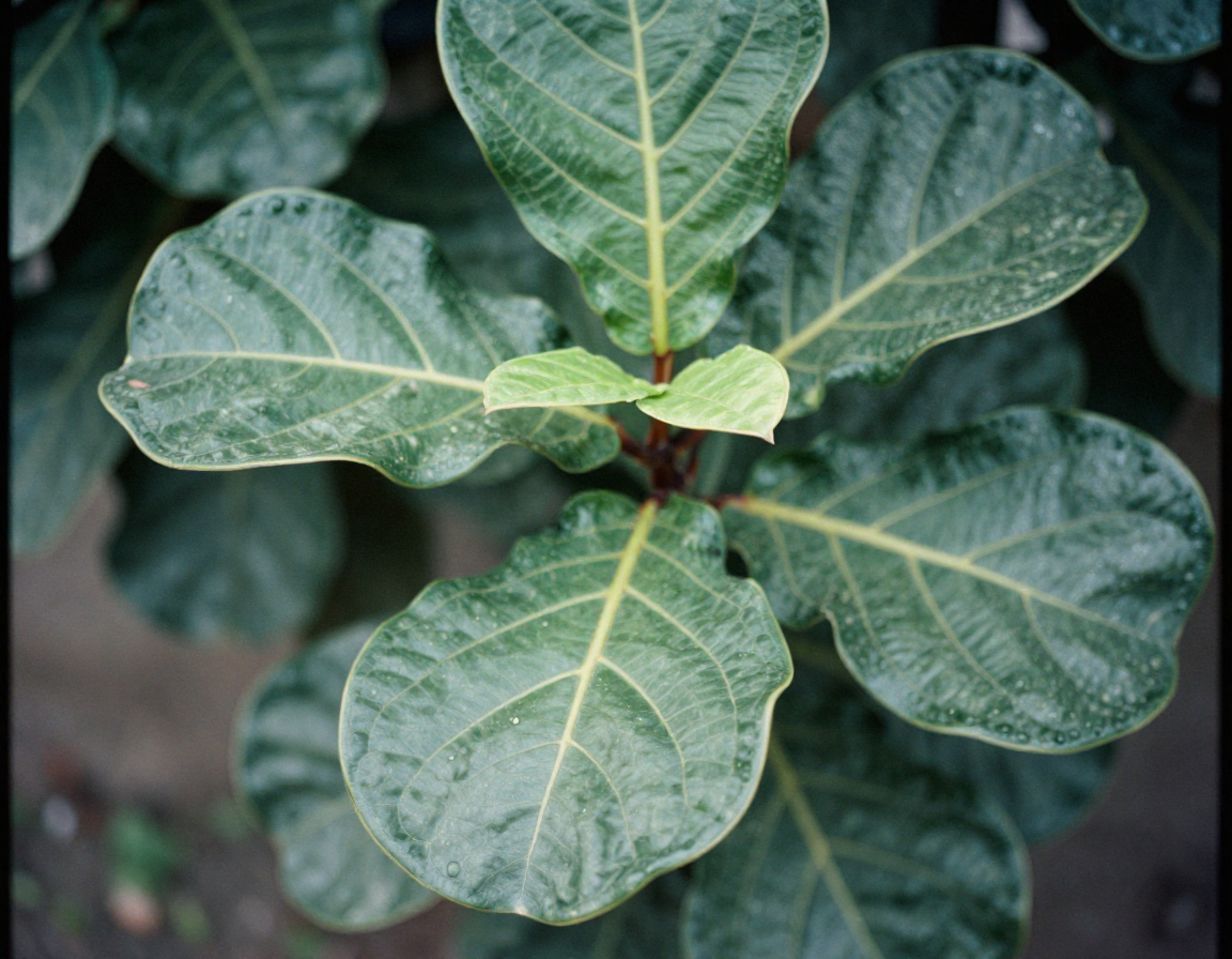 Fiddle Leaf Fig with large violin-shaped leaves